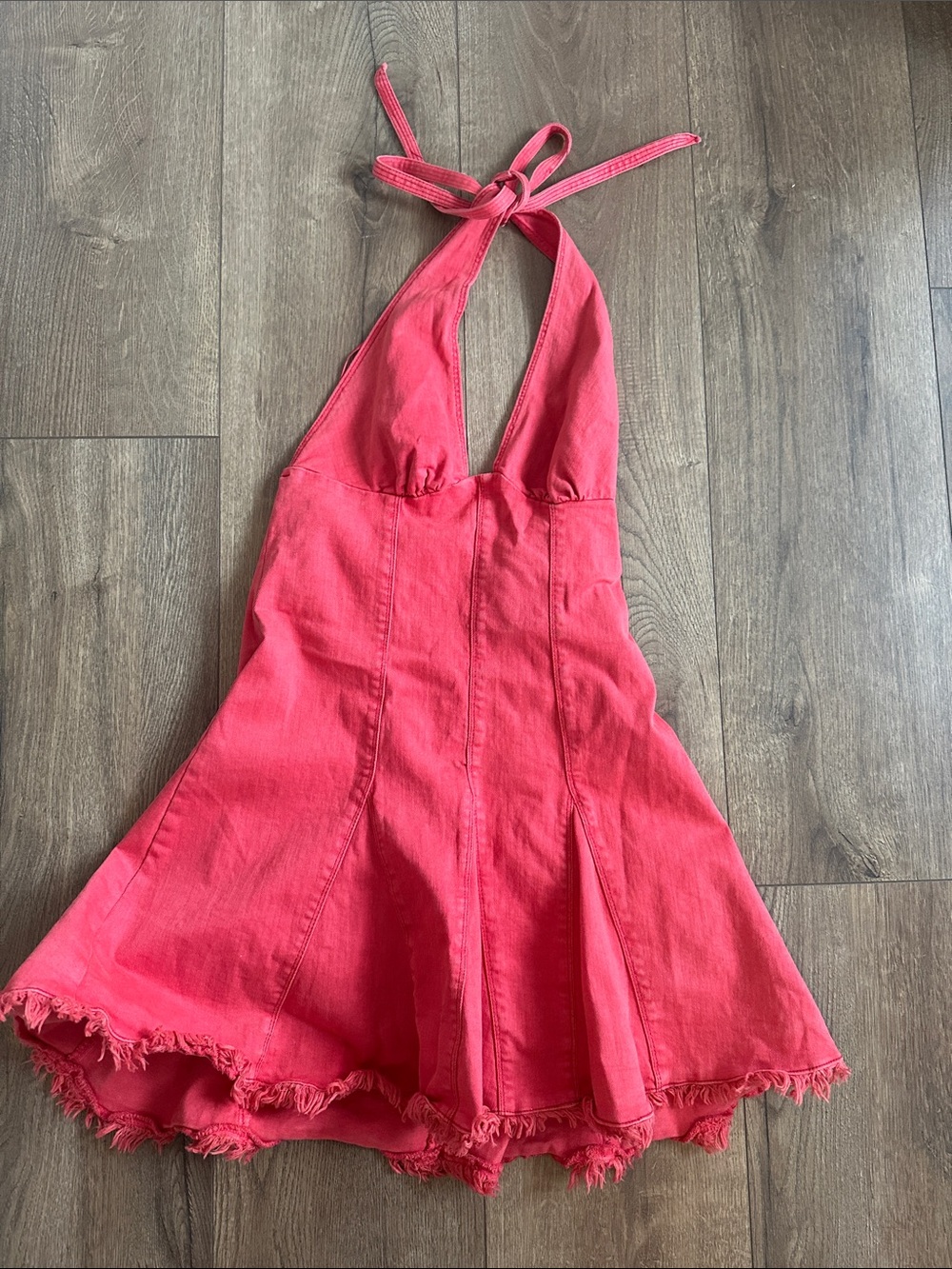 Kimchi Blue Coral Pink denim dress